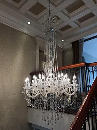 CESULİS tavan ışık, uzun merdiven avize kristal fuaye ışık Modern moda oturma odası yemek salonu karmaşık merdiven aydınlatma