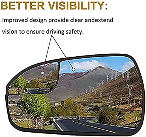 Sol Sürücü Yan ısıtmalı ayna cam değiştirme İçin 2013-2020 Ford Fusion - sol sürücü ayna ısıtmalı dışbükey cam kör nokta tespit