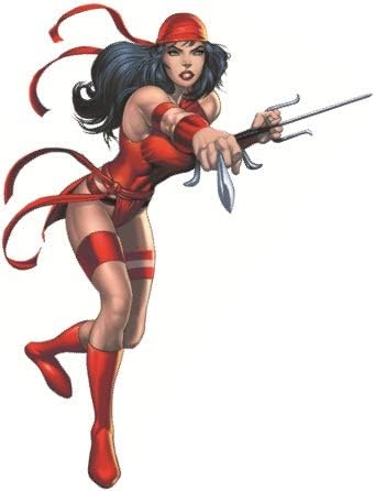 7 İnç Elektra Natchios Çıkartması Klasik Marvel Comics Çıkarılabilir Peel Kendinden Yapışkanlı Vinil Dekoratif Duvar Çıkartması