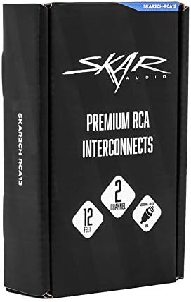 Skar Ses 12 Ayaklı 2 Kanallı Bükümlü Çift RCA Bağlantı Kablosu-SKAR2CH-RCA12