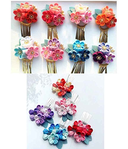 El yapımı Japon Tarzı Zarif Kimono Çiçek saç tokası Çiçek [T]