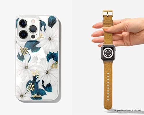 Sonix Delilah Çiçek iphone için kılıf 13 Pro Max + Altın Glitter saat kayışı için Apple İzle Apple İzle 41mm/40mm/38mm, serisi