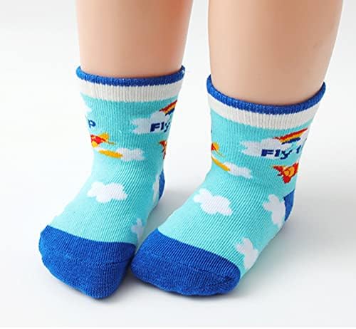 12 Pairs Unisex Bebek Organik Pamuk Çorap Kaymaz Yürümeye Başlayan Çorap Kaymaz Ayak Bileği Çorap Bebek ve Çocuklar için