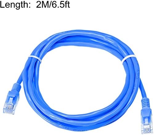 KFıdFran Cat6 Ethernet Kablosu, RJ45 Cat6 Ethernet Yaması İnternet Kablosu 2M / 6.5 ft - Mavi (Cat6-Ethernet-Kabel, RJ45 Cat6-Ethernet-Yaması-İnternetkabeli