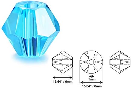 SROMAY 400 Pcs 6mm Bicone kristal cam boncuk Takı Yapımı için Çeşitli AB Renk Faceted halka boncuk ile Konteyner Kutusu