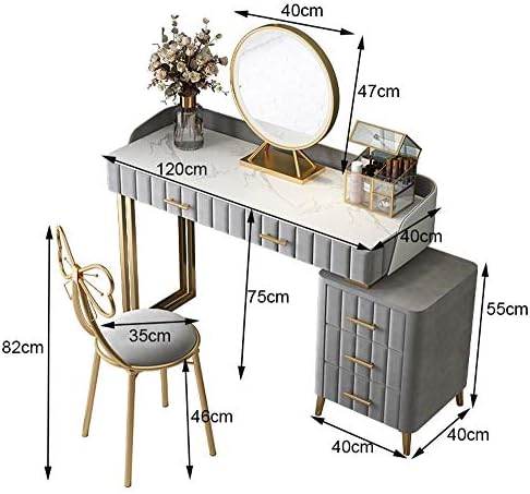 Totovy İskandinav mermer yüzey ışık lüks tuvalet masası yatak odası Modern Minimalist depolama dolabı Mini makyaj masası Net
