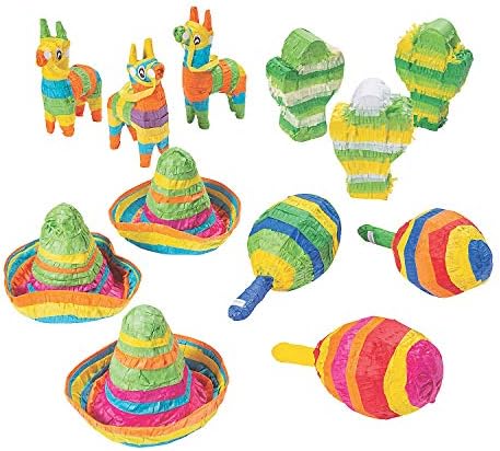Eğlenceli Ekspres Mini Piñata Dekorasyon Çeşitleri-Parti Dekoru-12 Adet