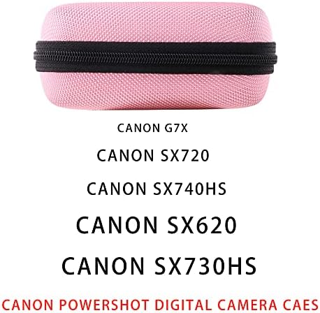 JINMEI Sert EVA Taşıma Çantası ile Uyumlu Canon PowerShot G7 X Dijital Kamera / SX720 SX620 SX730 Dijital Kamera. (Pembe)