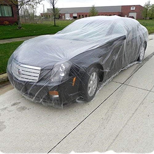 Batı gölü araba temel evrensel tek kullanımlık şeffaf plastik araba kapak kalkan yağmur kar dolu toz garaj SUV, Sedan, spor