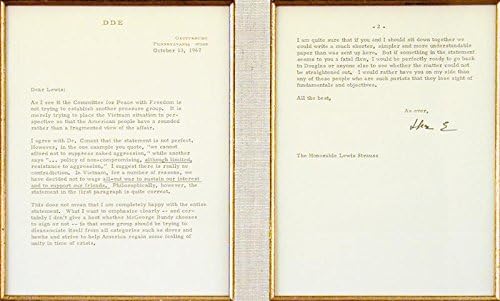 Başkan Dwight D. Eisenhower-10/13/1967 İmzalı Mektup