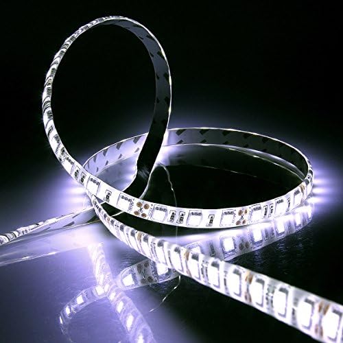 SUPERNİGHT LED ışık şeridi Soğuk Beyaz 7000 K Süper Parlak 16.4 ft SMD 5050 300 leds Esnek Halat Aydınlatma Yatak Odası, noel