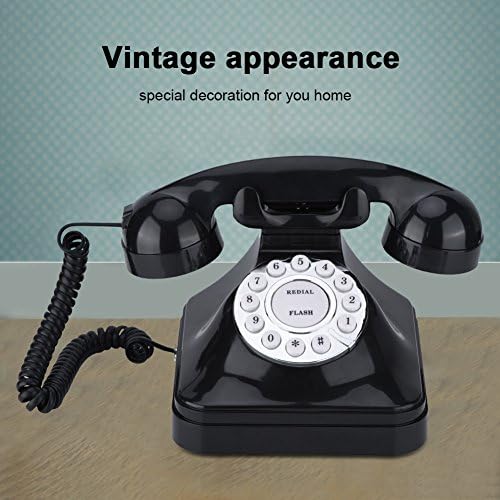 Wisoqu WX-3011 Vintage Siyah Çok Fonksiyonlu Plastik WX-3011 Vintage Ev Telefonu Retro WX-3011 Vintage Siyah Çok Fonksiyonlu