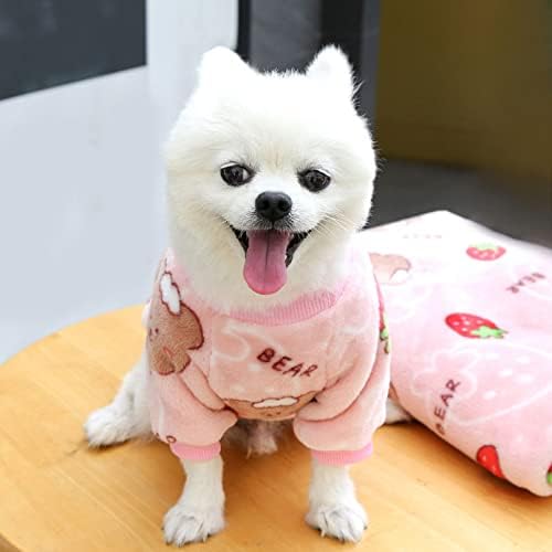 Pet Köpek Giysileri Ceket Kışın Sıcak Tutmak için Artı Kadife Sevimli Pet Yelek Sıcak Köpek Yelek Tatlı Köpek Giysileri Baskılı