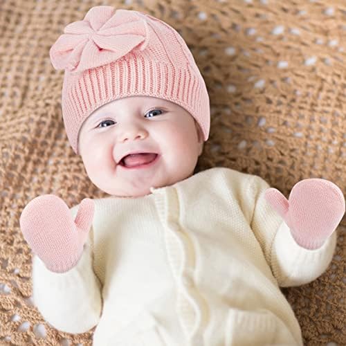 DANMY Bebek Bere Şapka, Bebek Yenidoğan Toddler Kış Sıcak Örgü Kap, pamuk Astar Kış Sıcak ŞAPKA Küçük Erkek Kız için