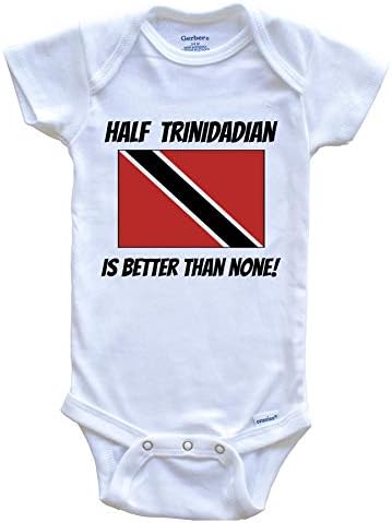 Yarım Trinidad Hiçbiri Daha iyidir Trinidad ve Tobago Bayrağı Komik Bebek Onesie