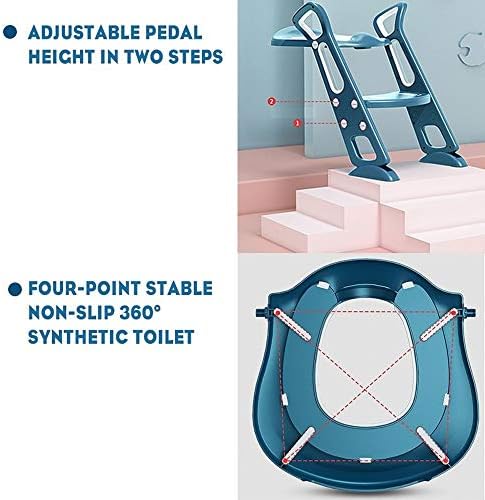 ZZABC YEBPXLMT Anti Atla Bebek Lazımlık tuvalet eğitimi Koltuğu çocuk Lazımlık Bebek Tuvalet Koltuk Ayarlanabilir Merdiven
