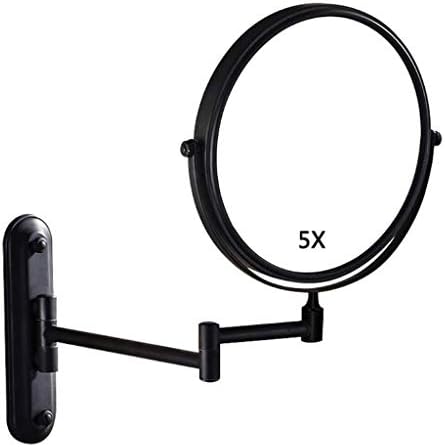 Masa Üstü Makyaj Aynası Banyo Duvara Monte 5X Büyütme Çift Taraflı Aynalar 360° Dönen Uzatılabilir Kompakt Seyahat Aynaları