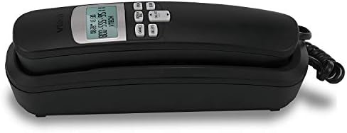 Arayan Kimliği / Çağrı Bekletme ve Dijital Ekranlı VTech CD1113 Standart Trimstyle Kablolu Telefon, Siyah