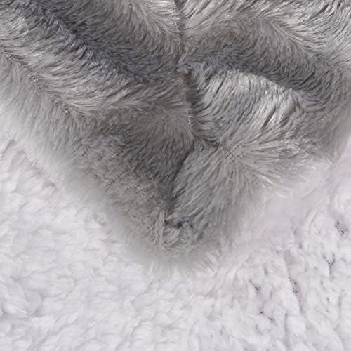 Yumuşak Kalınlaşmış Çift Katmanlı Kuzu Battaniye, Uzun Peluş Kravat-boya Fırçalanmış Polar Battaniye Rahat Kış Sıcak Mikrofiber