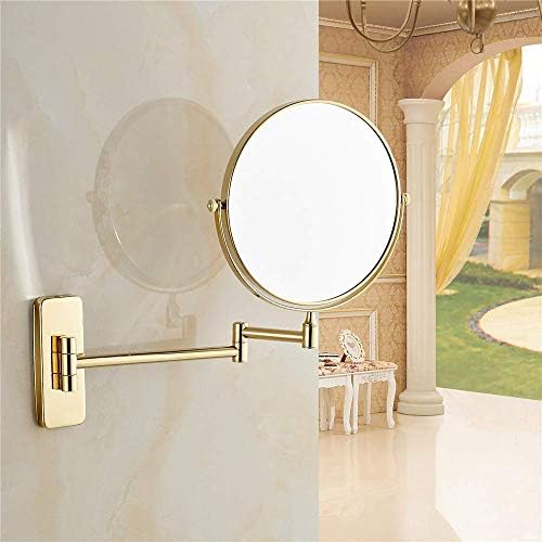 Nhlzj Temiz ve Parlak 8 İnç Banyo Vanity Aynalar, Duvara Monte Büyütülmesi Sağlam Çift Taraflı Ayarlanabilir Kozmetik Tıraş