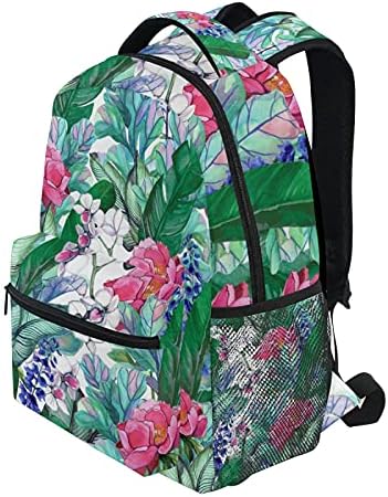 Bir tohum sırt çantası sırt çantası rahat çanta tropikal çiçek çiçekler muz yaprakları