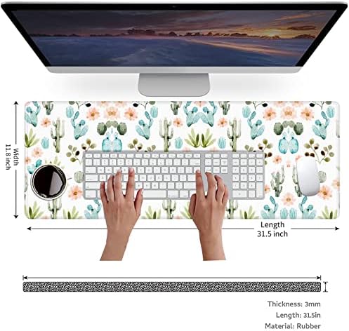 Genişletilmiş Oyun Mouse Pad, Kaymaz Büyük Klavye masa Pedi 31.5 × 11.8 Sevimli Uzun Bilgisayar Mat ile Coaster, kadın Kızlar