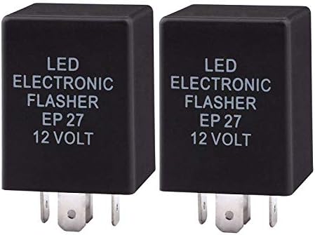 WİNGONEER 2 Adet 5 Pin LED Elektronik Flaşör EP27 FL27 Elektronik LED Ampul flaşör rölesi için Kullanılan LED Dönüş sinyali
