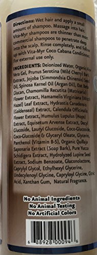 Vitamyr Coco Cabana Saç Bakım Seti 16 Oz Doğal Şampuan ve 16 Oz Doğal Saç Kremi Botanik Malzemeler Vegan ve Glutensiz Tüm Saç