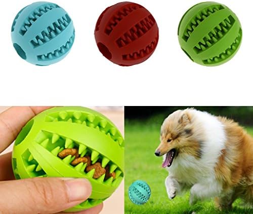 Hijing Köpek Oyuncak Top, Güçlü Diş Temizleme için pet için Eğitim Oynarken Çiğneme, toksik Olmayan Bite Dayanıklı Oyuncak
