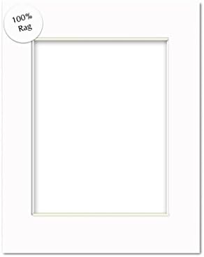 PA Çerçeveleme, Fotoğraf Mat Tahtası, 11 x 14 inç Fotoğraf Sanatı Boyutu için 16 x 20 inç Çerçeve - Beyaz Çekirdek / Bez Beyaz