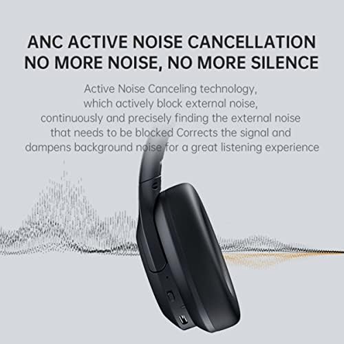 BO LAİ DE Bluetooth Uyumlu Kulaklık Kablosuz Aşırı Kulak ANC Aktif Gürültü Azaltma Kulaklık, oyun Spor Müzik Kulaklık TV Telefon