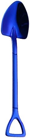 yanbirdfx Dayanıklı Paslanmaz Çelik Renkli Kürek Şekli Kolu karıştırma kaşığı Içme Aracı Mavi