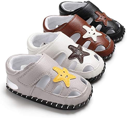 CENCİRİLY Bebek Erkek Kız Sandalet Kauçuk Taban Yürüyüş Sneakers PU Deri Ilk Yürüyüş Bebek Karikatür Terlik Beşik Ayakkabı