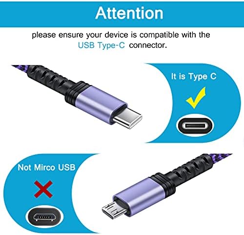 USB Tip C Şarj Cihazı Hızlı Şarj Bloğu USB C Kablosu ile Tek Bağlantı Noktası Hızlı Uyumlu Moto G Stylus/Oynat/Güç(2021),Razr,Samsung