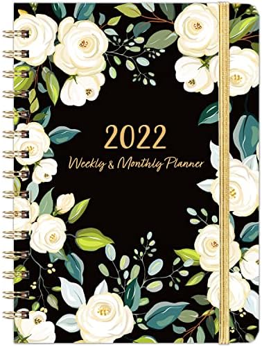 2022 Planner - Sekmeli 2022 Haftalık ve Aylık Planlayıcı, 6.3 x 8.4, Ocak. 2022-Aralık. 2022, Arka Cepli Ciltli + Kalın Kağıt