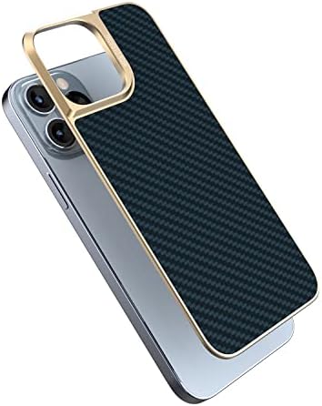 MON Carbone Karbon Fiber iPhone 13 ile Uyumlu Arka Plaka 6.1 Pro inç Kapak [HOVERFUSE] Telefon Premium Gerçek Balistik Fiber