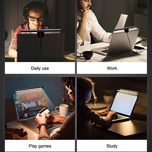 Dizüstü Bilgisayar Işığı, Monitör Ekranı Işık Çubuğu, led Okuma Lambası, USB Destekli Dizüstü Bilgisayar Işığı, 3 Renk Sıcaklığı