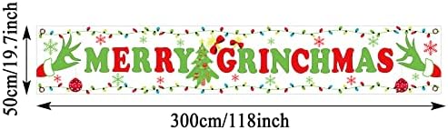 Noel Afiş Mutlu Grinchmas Afiş Bakdrop Büyük Boy NOEL Afiş Dekorasyon Seti Noel Parti Malzemeleri Tatil Süslemeleri Kapalı