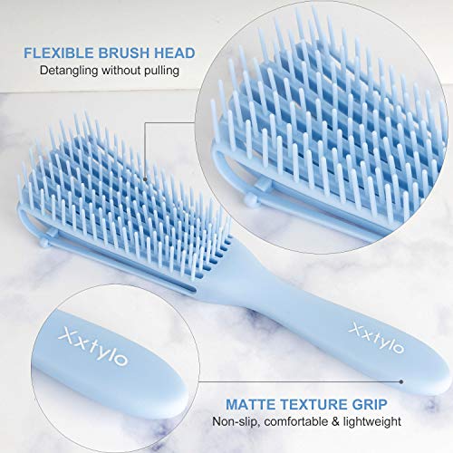 Xxtylo dolaşık açıcı fırça için doğal saç Detangler fırça için Afro 3a için 4c Kinky dalgalı, kıvırcık, Coily saç, kolayca