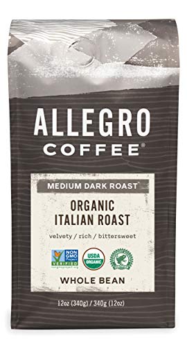 Allegro Kahve, Organik, İtalyan Rostosu, Bütün Fasulye, 12 oz