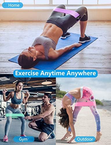 Whatafit Ganimet Egzersiz Bantları, Kaymaz Direnç Bantları için Bacaklar ve Kalça, Kumaş Kalça Direnç Egzersiz Bantları Erkekler