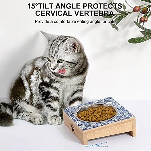 Kedi maması kaseleri Kaymaz Köpek Çanak Pet Gıda kaseleri Çayır Çiçekler Tiny Tavşanlar Dikişsiz Desen Suluboya Sığ Kedi su