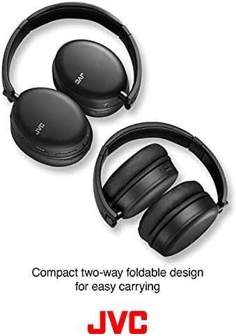 JVC Gürültü Önleyici Kablosuz Kulaklıklar, Bluetooth 5.0, 42 Saat Şarj Edilebilir Pil, Ses Asistanı Uyumlu, İki Yönlü Katlanabilir
