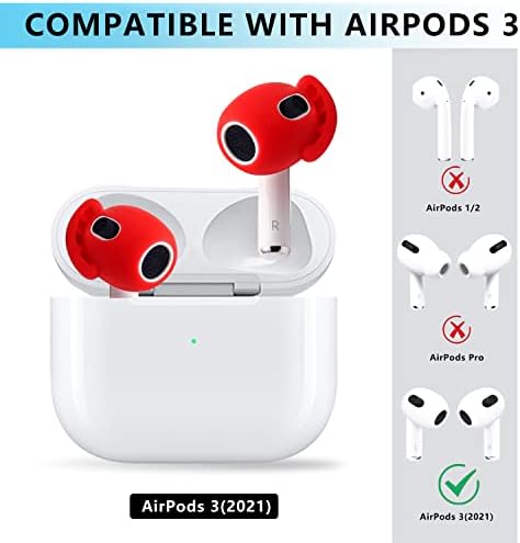 AirPods 3 Kulaklık için 3 Çift Kulak Kancası,Kaymaz Kanatlar Silikon Kulak Kapakları Aksesuarları Airpods 3. Nesil Kulak Kancaları