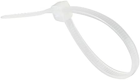 GTSE 4 İnç Beyaz / Temizle Zip Bağları, 100 Paketi, 18lb Gücü, UV Dayanıklı Küçük Naylon Kablo Bağları, Öz-Kilitleme 4 Kravat