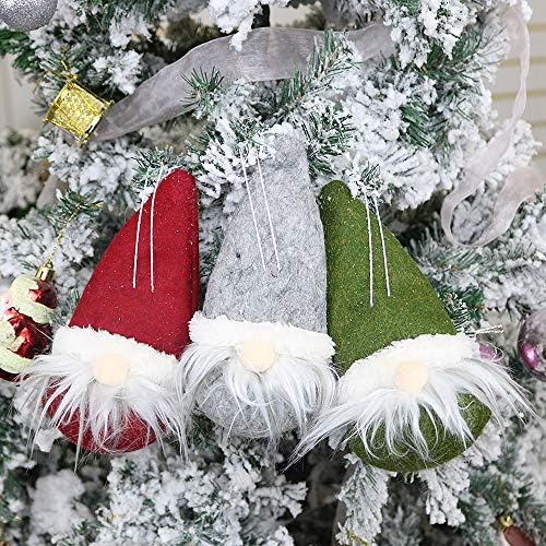 Noel Ağacı Asılı Elf Süsler 6 Paket, Noel Peluş Cüceler Süslemeleri, Santa Elf Asılı Ev Ofis Tatil Süslemeleri Noel Ağacı Duvar