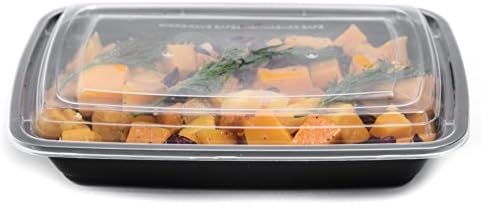 EcoQuality Mikrodalgada Yeniden Kullanılabilir Konteyner Gıda Sınıfı Yemek Hazırlık Depolama 28 Ons 10 Paket Öğle Yemeği Kutusu