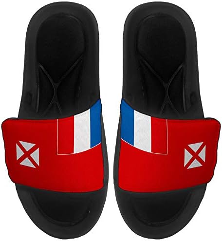 ExpressİtBest Yastıklı Slide-On Sandalet / Erkekler, Kadınlar ve Gençler için Slaytlar-Wallis ve Futuna Bayrağı-Wallis ve Futuna