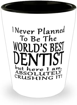 Diş Hekimi için Benzersiz Komik - Seramik Atış Camı-Dünyanın En İyi Diş Hekimi Olmayı Hiç Planlamamıştım Ama İşte Buradayım,