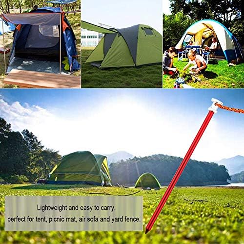 Çadır Stakes Kazıklar 9 inç, hafif Alüminyum Alaşım Çadır Gölgelik Tırnak için Açık Kamp, Yürüyüş, piknik battaniyesi, plaj